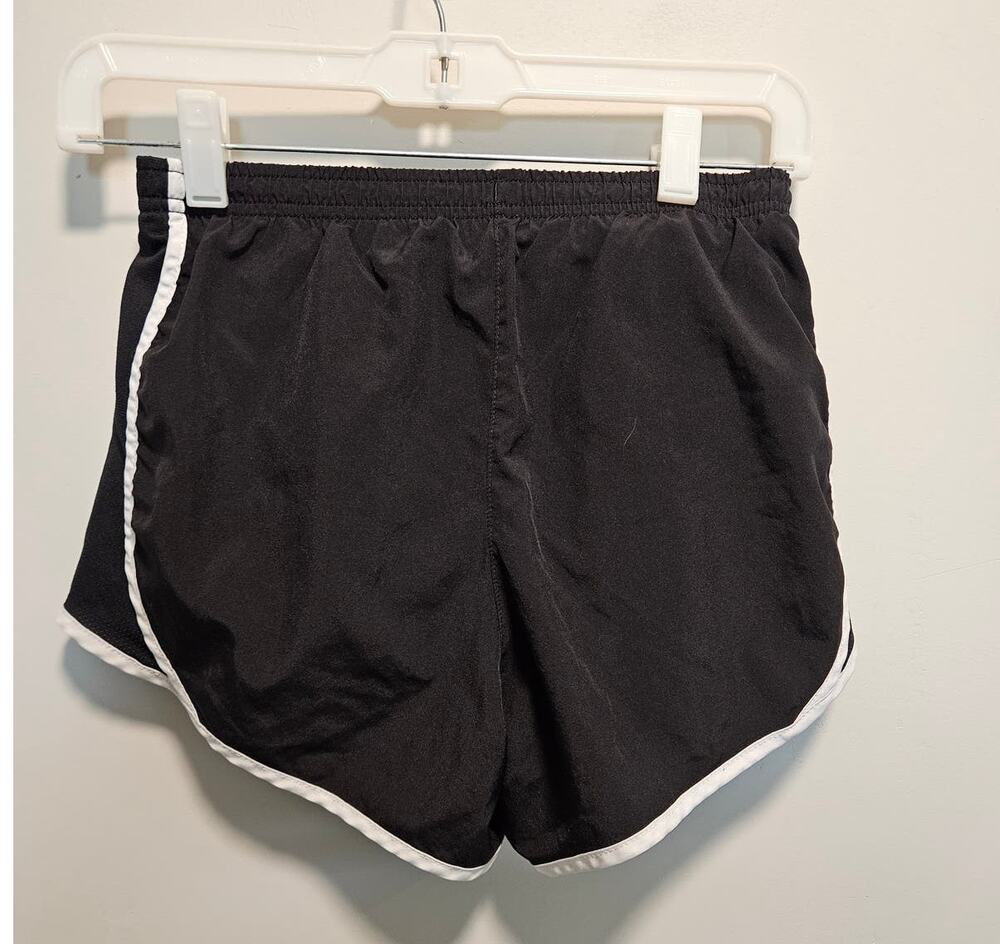 Girl's Nike Shorts Black White Trim Size L Gym Shorts